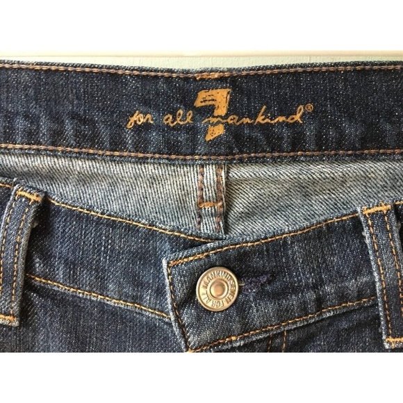 7 For all Mankind Bootcut in Nakita Blue Jeans Womens Size 31 distressed - Picture 3 of 11